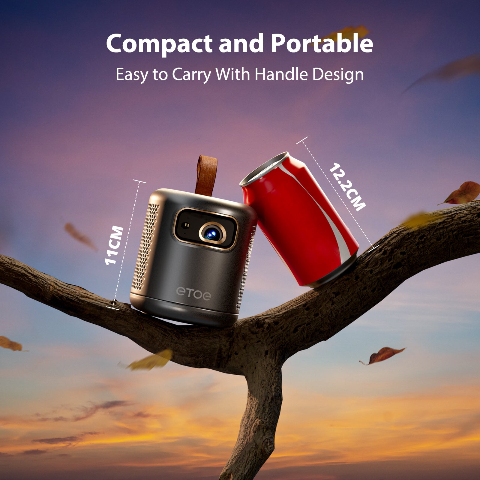 ETOE Dolphin丨Google TV 1080P Portable Projector with Battery