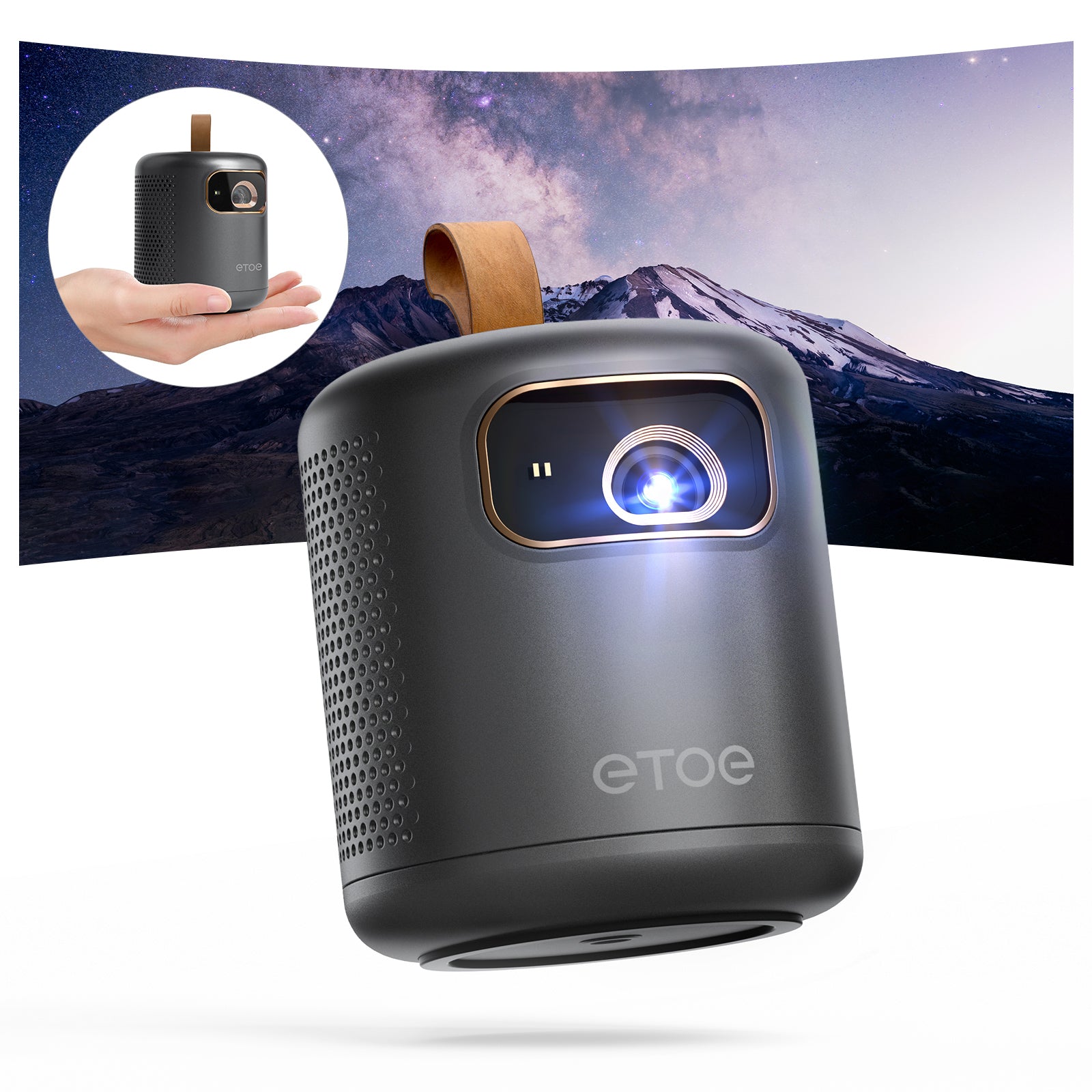 ETOE Dolphin丨Google TV 1080P Portable Projector with Battery