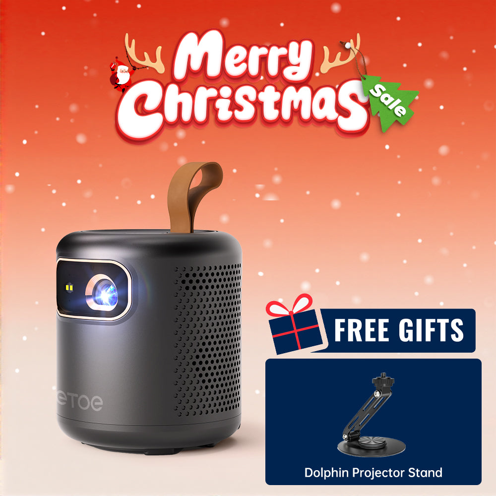 ETOE Dolphin丨Google TV 1080P Portable Projector with Battery