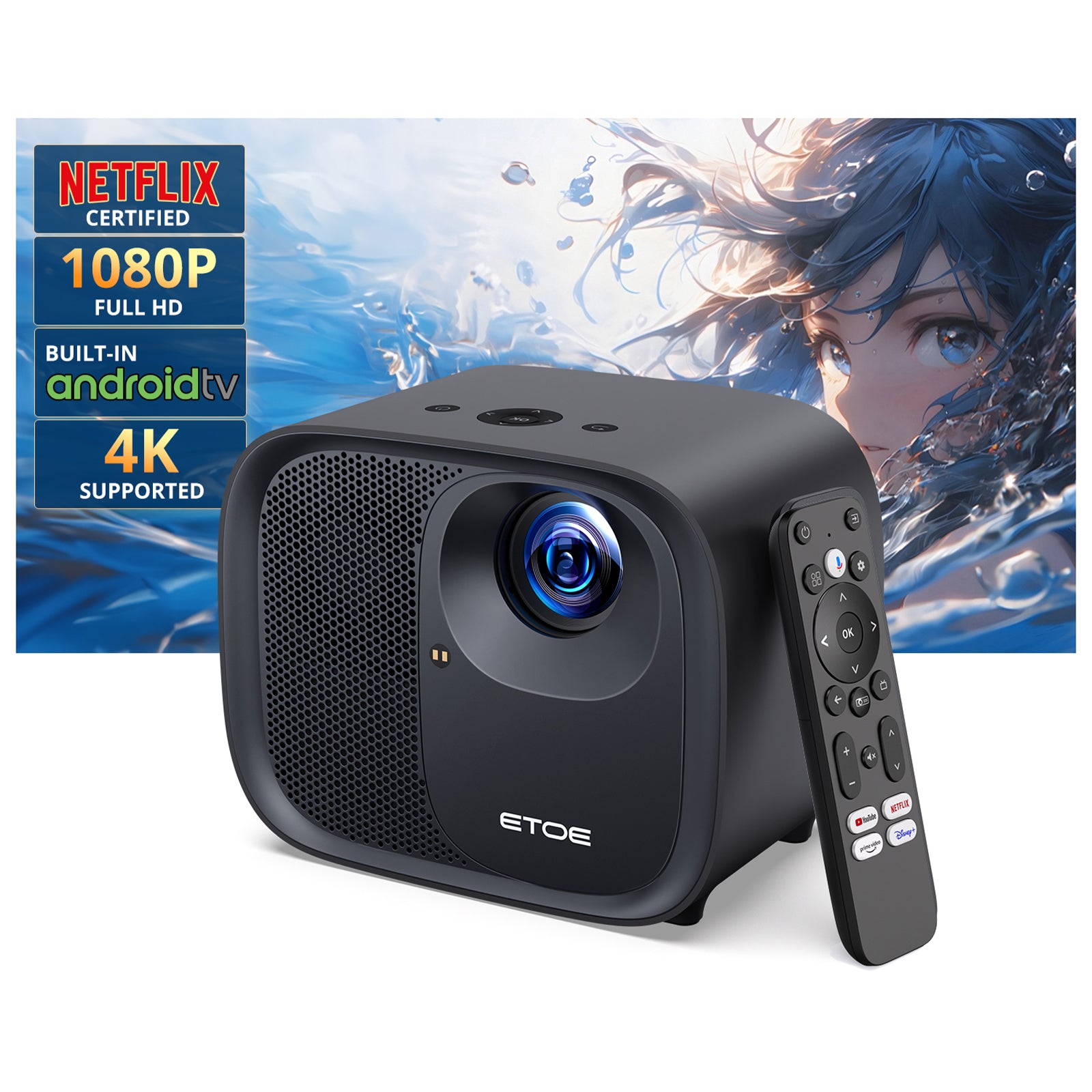 ETOE E3 Pro Android TV Projector