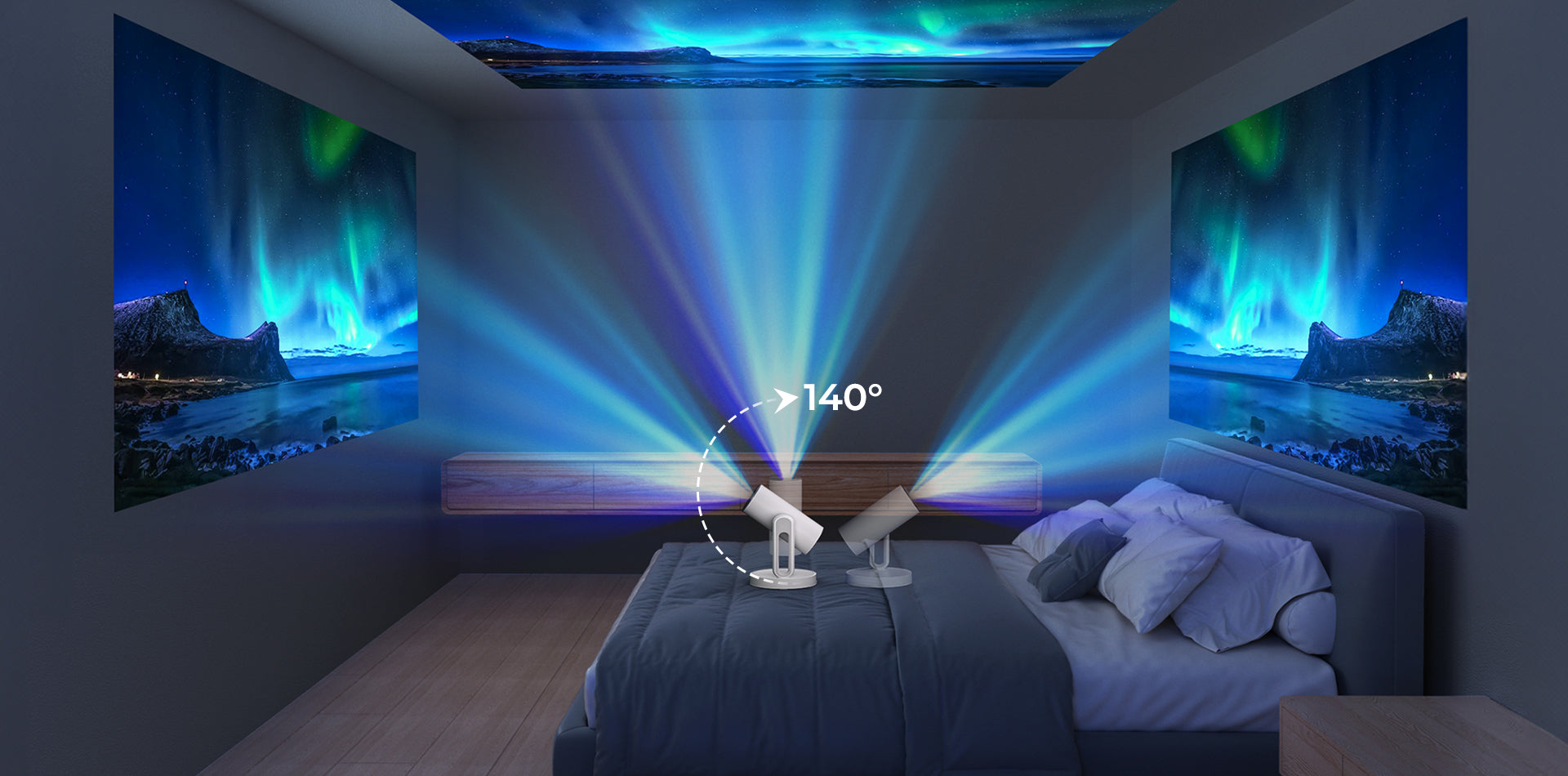 etoe Starfish ベッドルームプロジェクター ETOE Starfish Plus丨Google TV 1080P Projector with Bedside Light