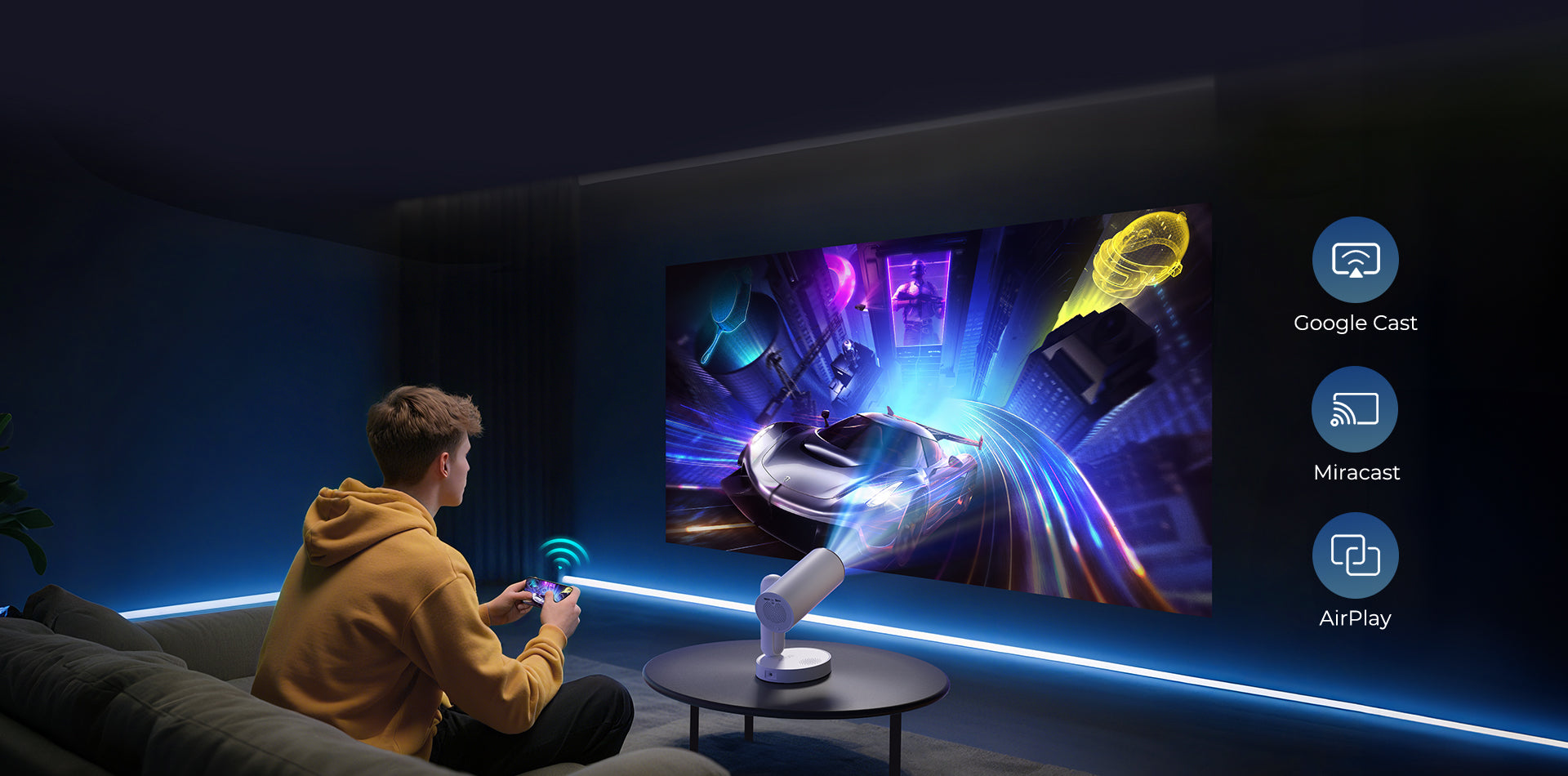 ETOE Starfish Plus丨Google TV 1080P Projector with Bedside Light