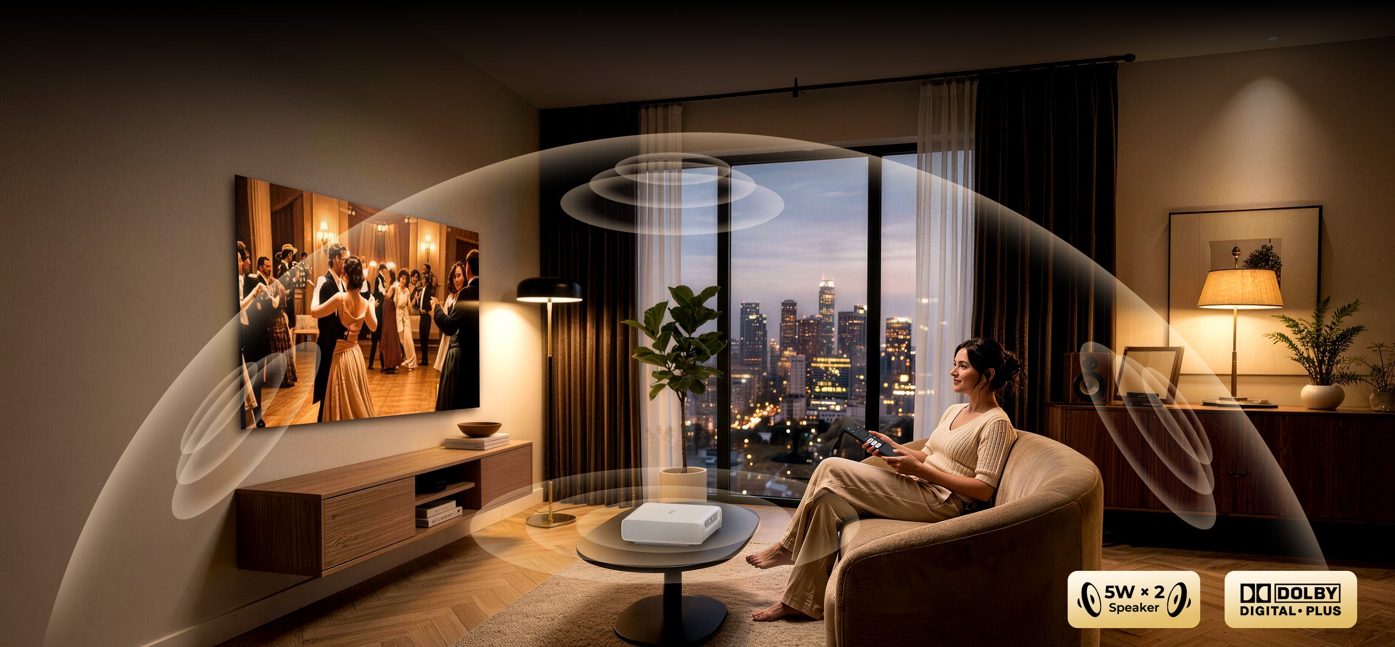 ETOE Dolphin 2丨Google TV RGB Laser Projector with Built-in Battery