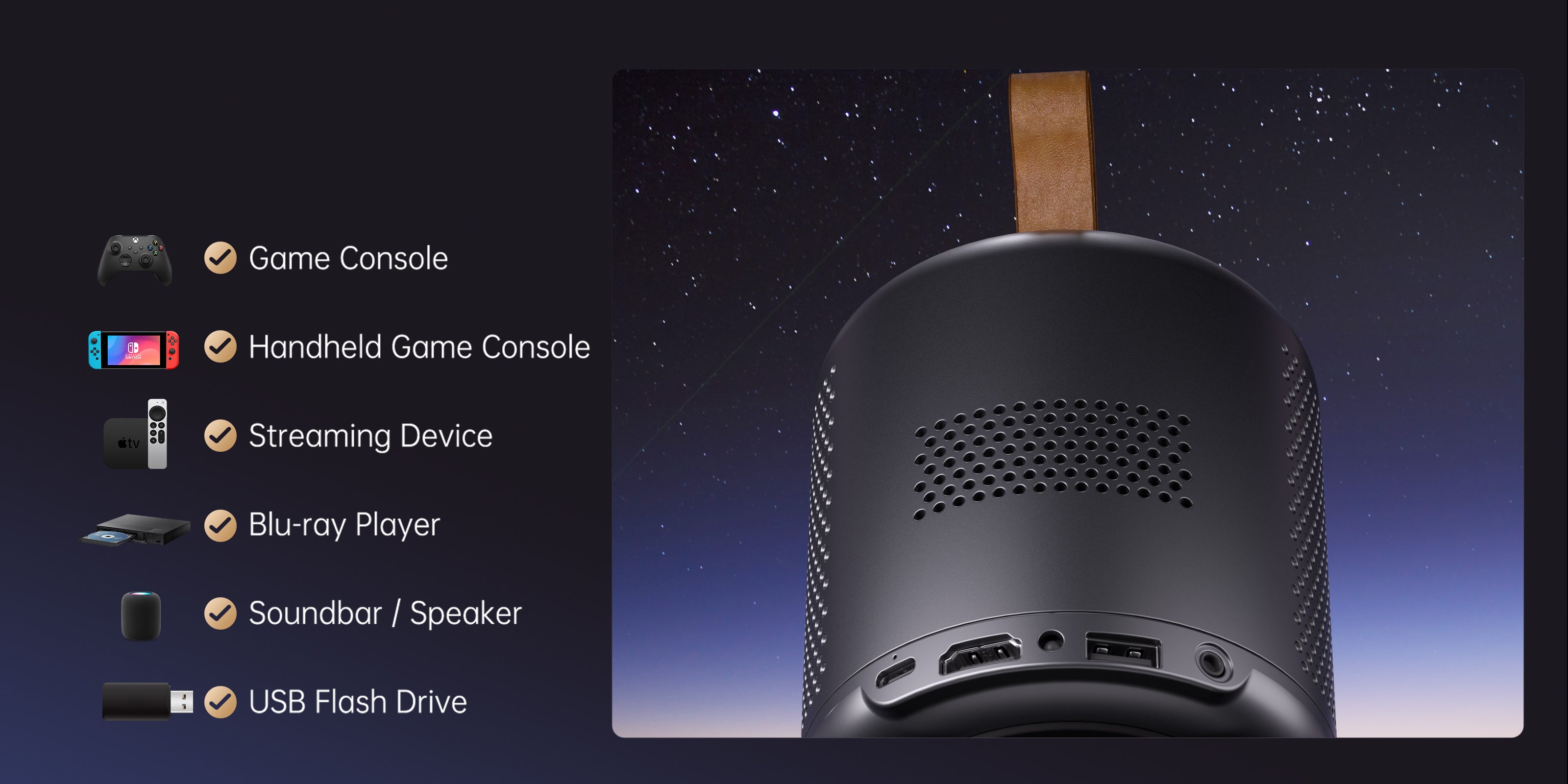 ETOE Dolphin Google TV Projector