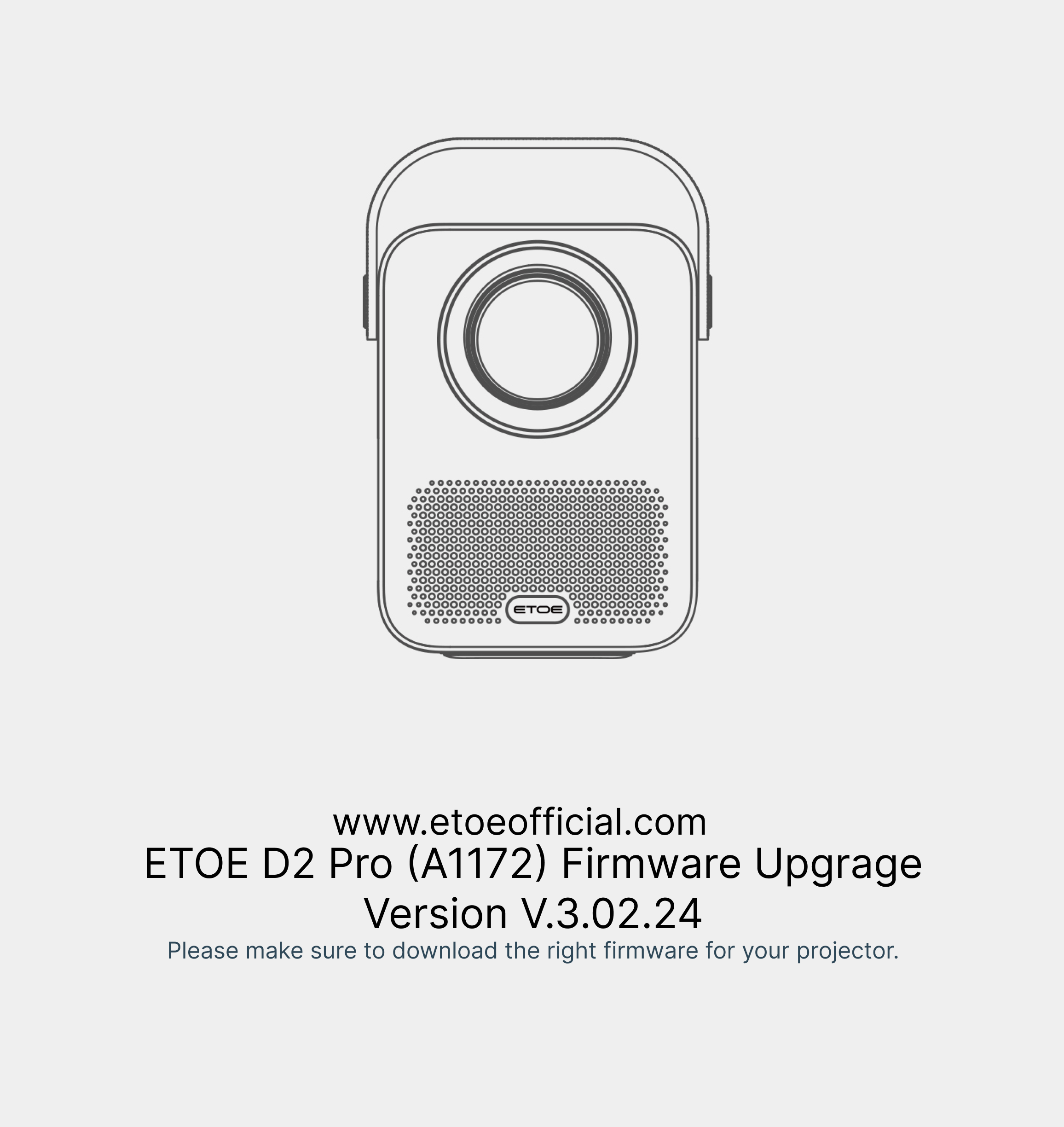 Aggiornamento firmware ETOE D2 Pro
