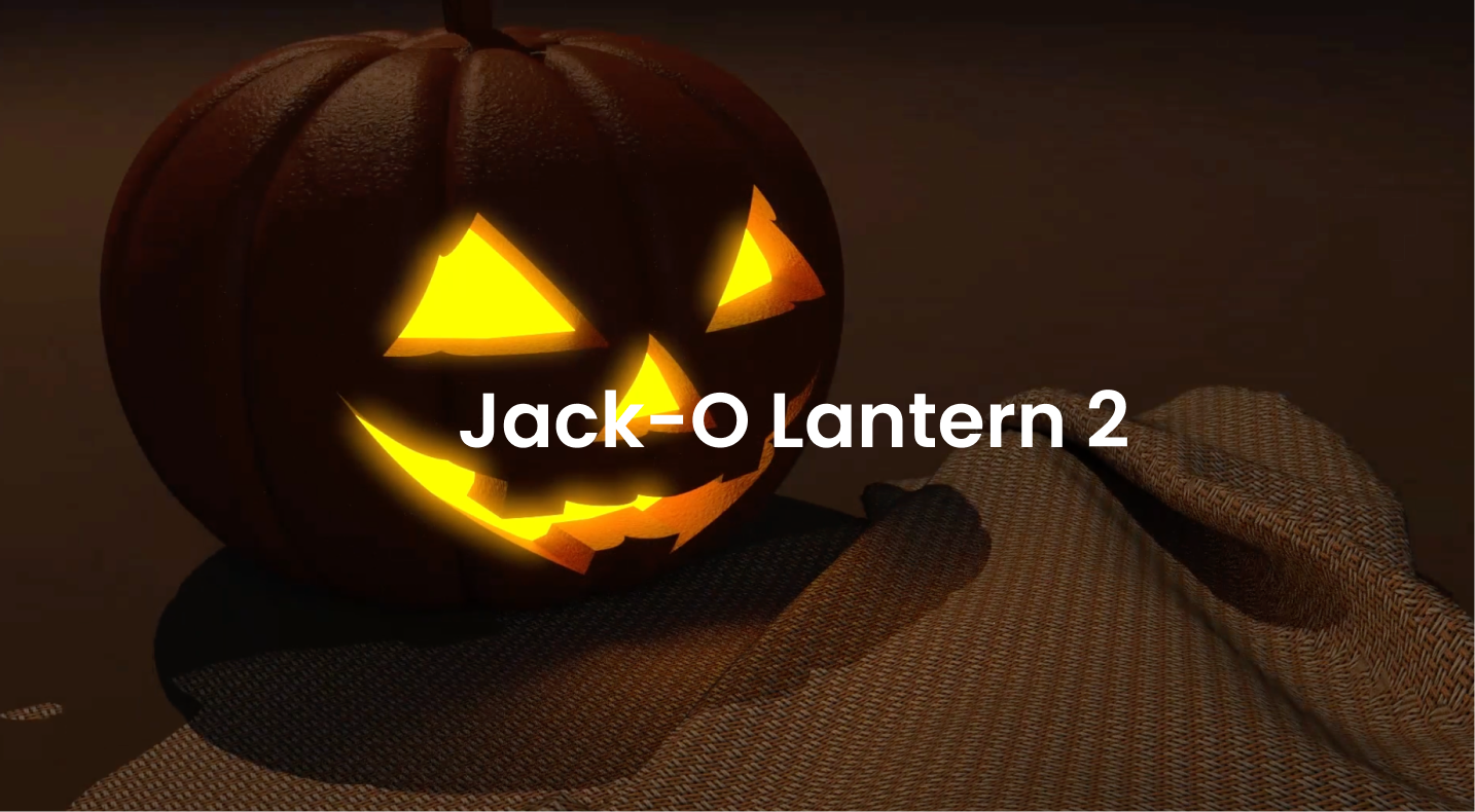 Jack-O Lantern 2 Decorazioni digitali di Halloween per la casa stregata