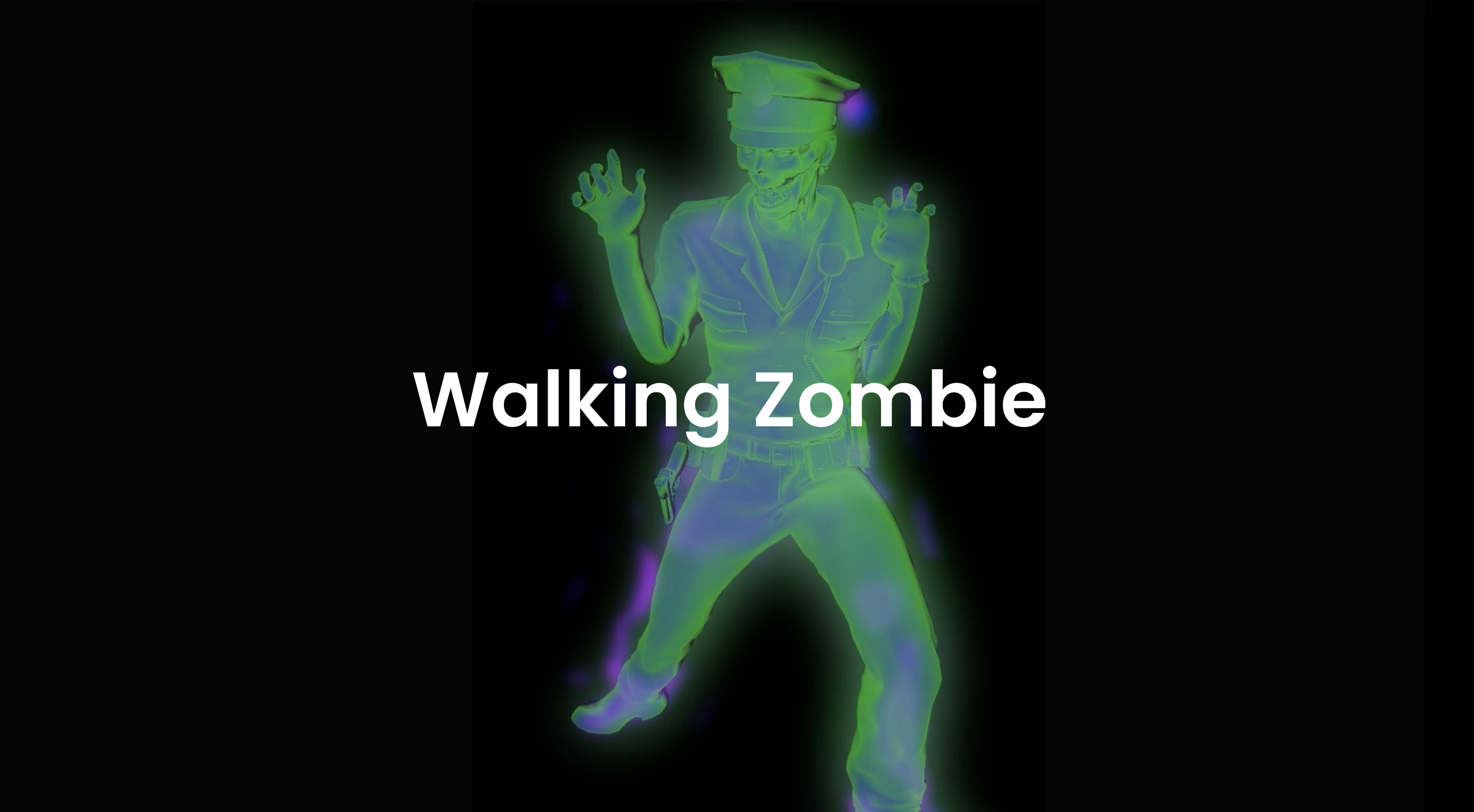 Walking Zombie, Halloween Digital Decorations for Haunted House